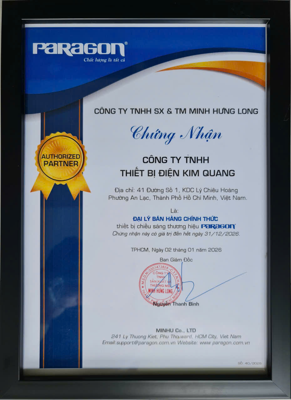 Đại lý phân phối đèn Paragon