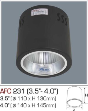 Đèn Lon Anfaco gắn nổi AFC 231 phi 110.140