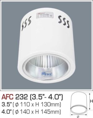 Đèn Lon Anfaco gắn nổi AFC 232 phi 110.140