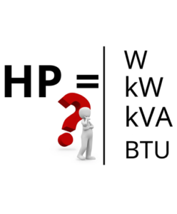 quy dổi HP ra kW, W, kVA, kW lạnh, BTU