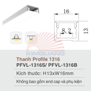 VinaLED Thanh Profile 1316