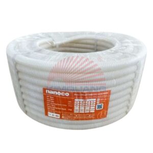 Nanoco Ống luồn dây điện HDPE dạng xoắn màu trắng